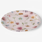 Wildflower verjaardagsfeestje papieren bordje (Gekanteld)