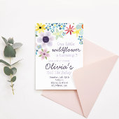 Wildflower verjaardagsfeestje uitnodigen kaart