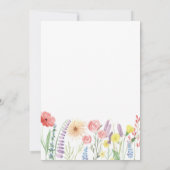 Wildflower verjaardagsfeestje Uitnodiging (Achterkant)