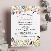 Wildflower verjaardagsuitnodiging elke leeftijd kaart