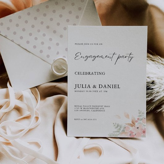 Wildflower Verloving Uitnodiging Sjabloon