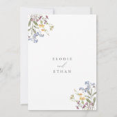 Wildflower Verlovingsfeest Uitnodigen Liefde in Bl Kaart (Achterkant)