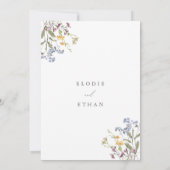 Wildflower verlovingsfeest uitnodiging grillig (Achterkant)