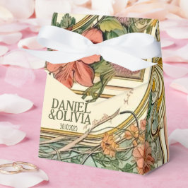 Wildflower Victoriaans  grens bruiloft Bedankdoosjes