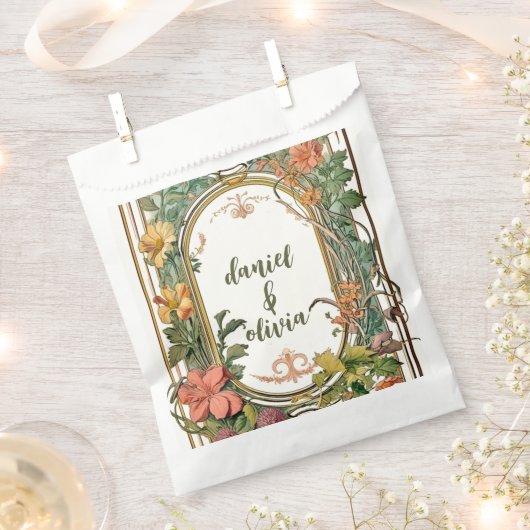 Wildflower Victoriaans grens bruiloft Bedankzakje (Geknipt)