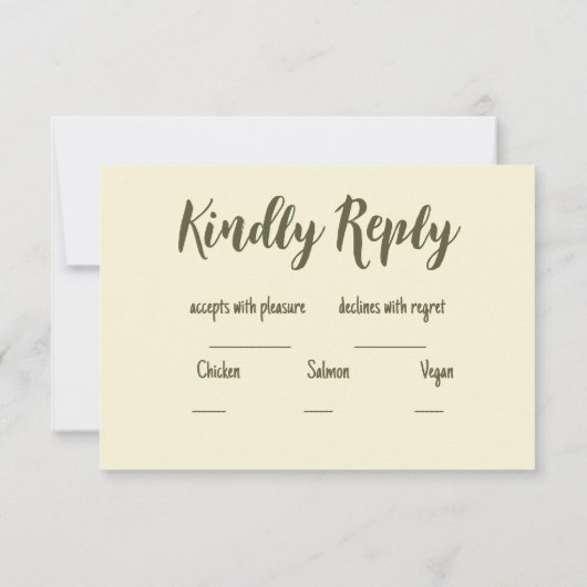 Wildflower Victoriaans  grens bruiloft RSVP Kaartje (Achterkant)