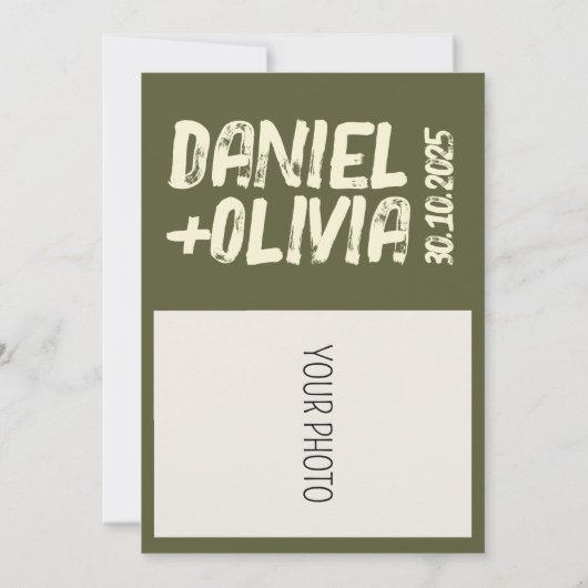 Wildflower Victoriaans grens bruiloft Save The Date (Achterkant)