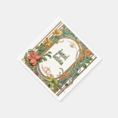 Wildflower Victoriaans  grens bruiloft Servet (Hoek)