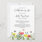 Wildflower Viering van het Leven Begrafenis Kaart (Voorkant)