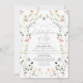 Wildflower Viering van het leven begrafenismonumen Kaart (Voorkant)