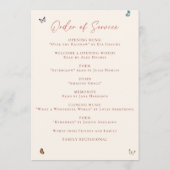 Wildflower Viering van het leven Orde van Service Programmakaart (Achterkant)