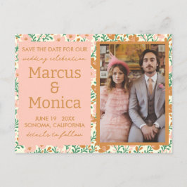 Wildflower Vines Aangepaste foto Opslaan van de da Briefkaart