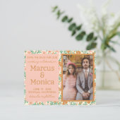 Wildflower Vines Aangepaste foto Opslaan van de da Briefkaart (Staand voorkant)