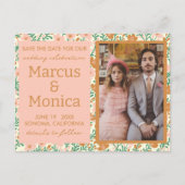 Wildflower Vines Aangepaste foto Opslaan van de da Briefkaart (Voorkant)