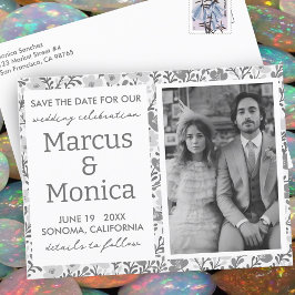 Wildflower Vines Aangepaste foto Opslaan van de da Briefkaart