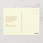 Wildflower Vines Roze Groen Custom Save the Date Briefkaart (Achterkant)