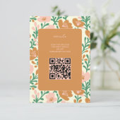 Wildflower Vines Roze Groen Custom WEDDING Informatiekaartje (Staand voorkant)