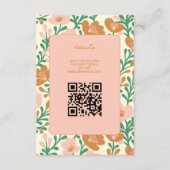 Wildflower Vines Roze Groen Custom WEDDING Informatiekaartje (Voorkant)