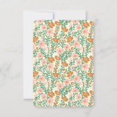Wildflower Vines Roze Groen Elegant Bloemen Custom Bedankkaart (Achterkant)