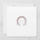 Wildflower Vintage bruiloft Mauve Roos Square Kaart (Achterkant)