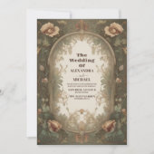 Wildflower Vintage bruiloft uitnodiging (Voorkant)