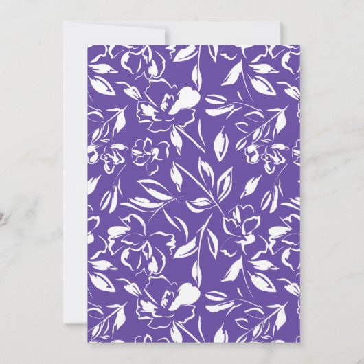 Wildflower Violet Baby shower Bedankkaart (Achterkant)