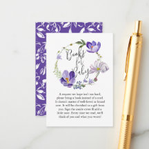 Wildflower Violet Baby shower Boeken voor Baby