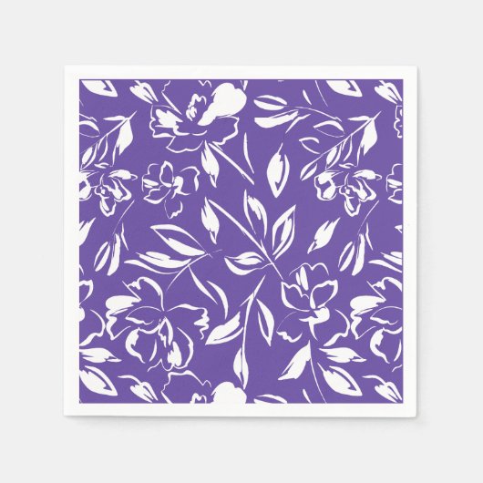 Wildflower Violet Baby shower Servet (Voorkant)