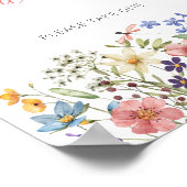 Wildflower vlinder Baby shower gunsten Poster (Hoek)