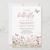 Wildflower vlinder Baby shower Kaart (Voorkant)