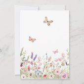 Wildflower vlinder Baby shower Kaart (Achterkant)
