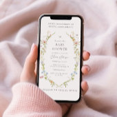 Wildflower vlinder Baby shower Kaart