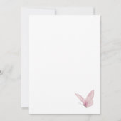 Wildflower vlinder Baby shower Kaart (Achterkant)