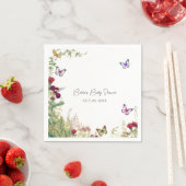 Wildflower vlinder Baby shower Servet (Insitu)