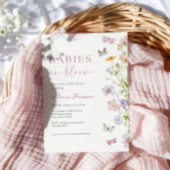 Wildflower vlinder baby's in bloei twin douche kaart