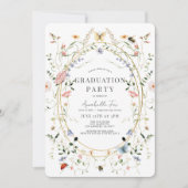 Wildflower vlinder bij Waterverf Afstuderen Kaart (Voorkant)