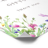 Wildflower vlinder geschenken en Kaarten teken Poster (Hoek)