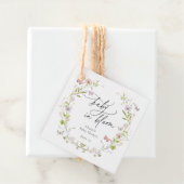 Wildflower vlinder krans Baby in Bloom Bedankjes Labels (In situ)