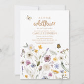 Wildflower vlinder meisje Baby shower Kaart (Voorkant)