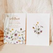 Wildflower vlinder meisje Baby shower Kaart