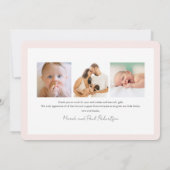 Wildflower vlinder meisje foto geboorte aankondigi kaart (Achterkant)