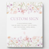 Wildflower vlinder meisjes 1e verjaardag partij te fotoplaat (Voorkant)