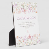 Wildflower vlinder meisjes 1e verjaardag partij te fotoplaat (Zijkant)