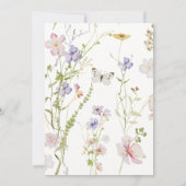 Wildflower vlinder Vrijgezellenfeest Kaart (Achterkant)