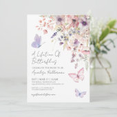 Wildflower vlinder Vrijgezellenfeest Kaart (Staand voorkant)