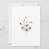 Wildflower vlinder Vrijgezellenfeest Kaart (Achterkant)