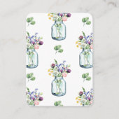 Wildflower vlinderkruik Bohemian luier Raffle Informatiekaartje (Achterkant)