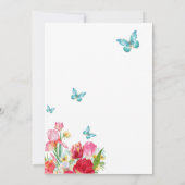  wildflower vlinders Baby shower theekop Kaart (Achterkant)