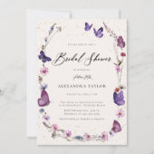 Wildflower Vlinders Bloemen Chic Vrijgezellenfeest Kaart (Voorkant)