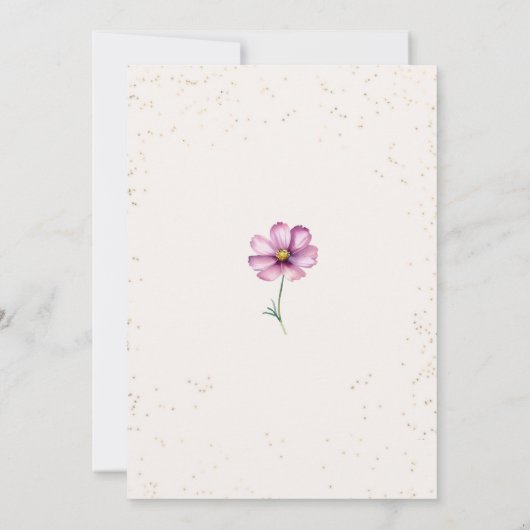 Wildflower Vlinders Bloemen Chic Vrijgezellenfeest Kaart (Achterkant)